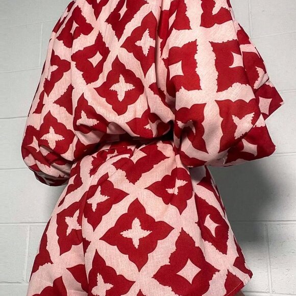 Multicolor Boho Women's Casual All-Over Print Batwing Jumpsuit - Picture 2 of 4